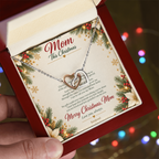 To My Mom - Christmas Interlocking Hearts Necklace