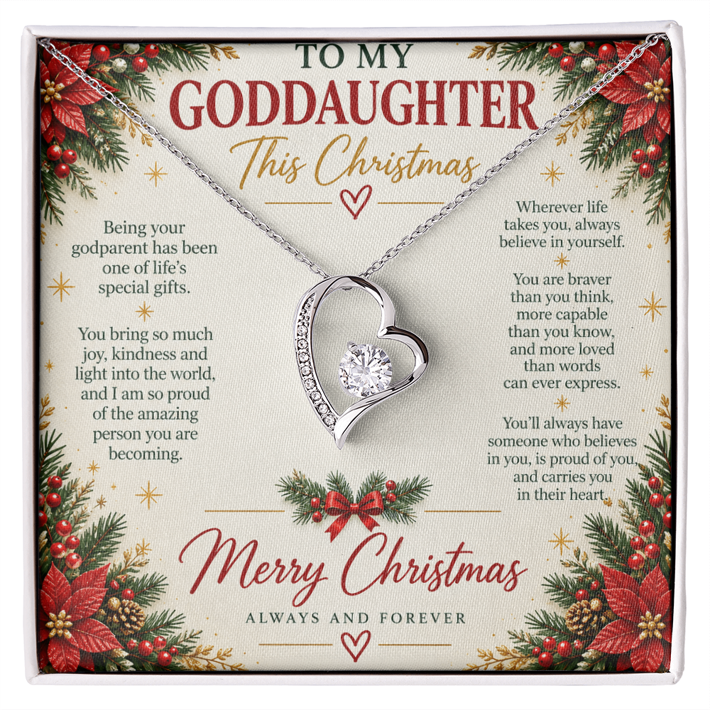 To My Goddaughter - Christmas Forever Love Necklace