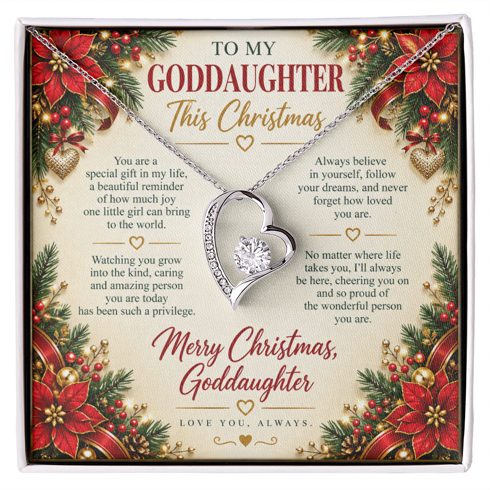 To My Goddaughter - Christmas Forever Love Necklace