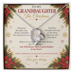 To My Granddaughter - Christmas Forever Love Necklace