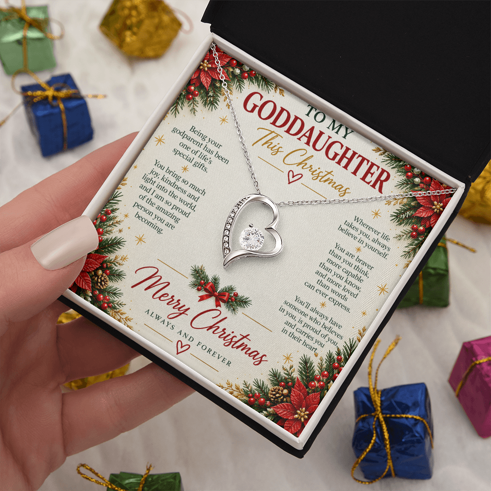 To My Goddaughter - Christmas Forever Love Necklace