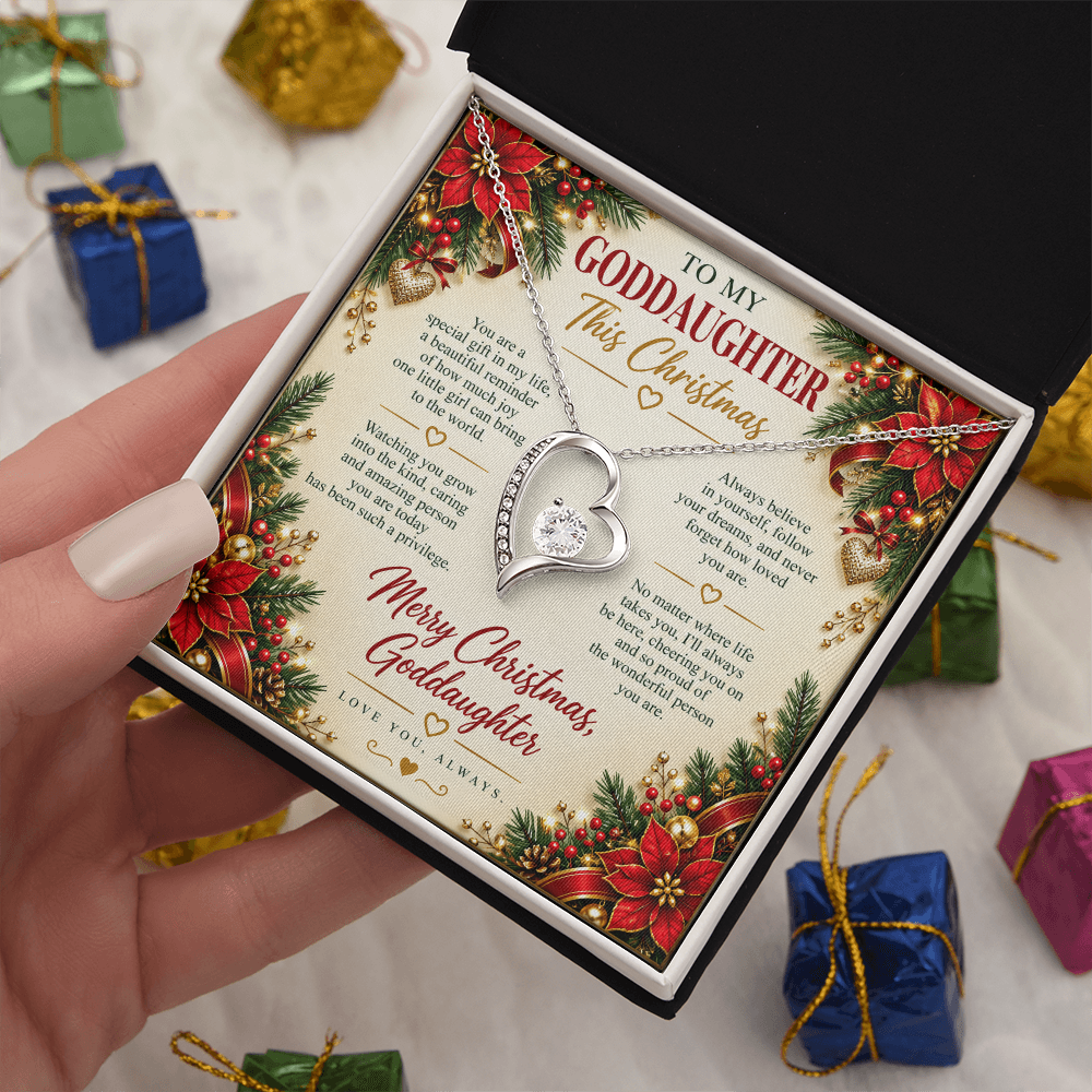 To My Goddaughter - Christmas Forever Love Necklace