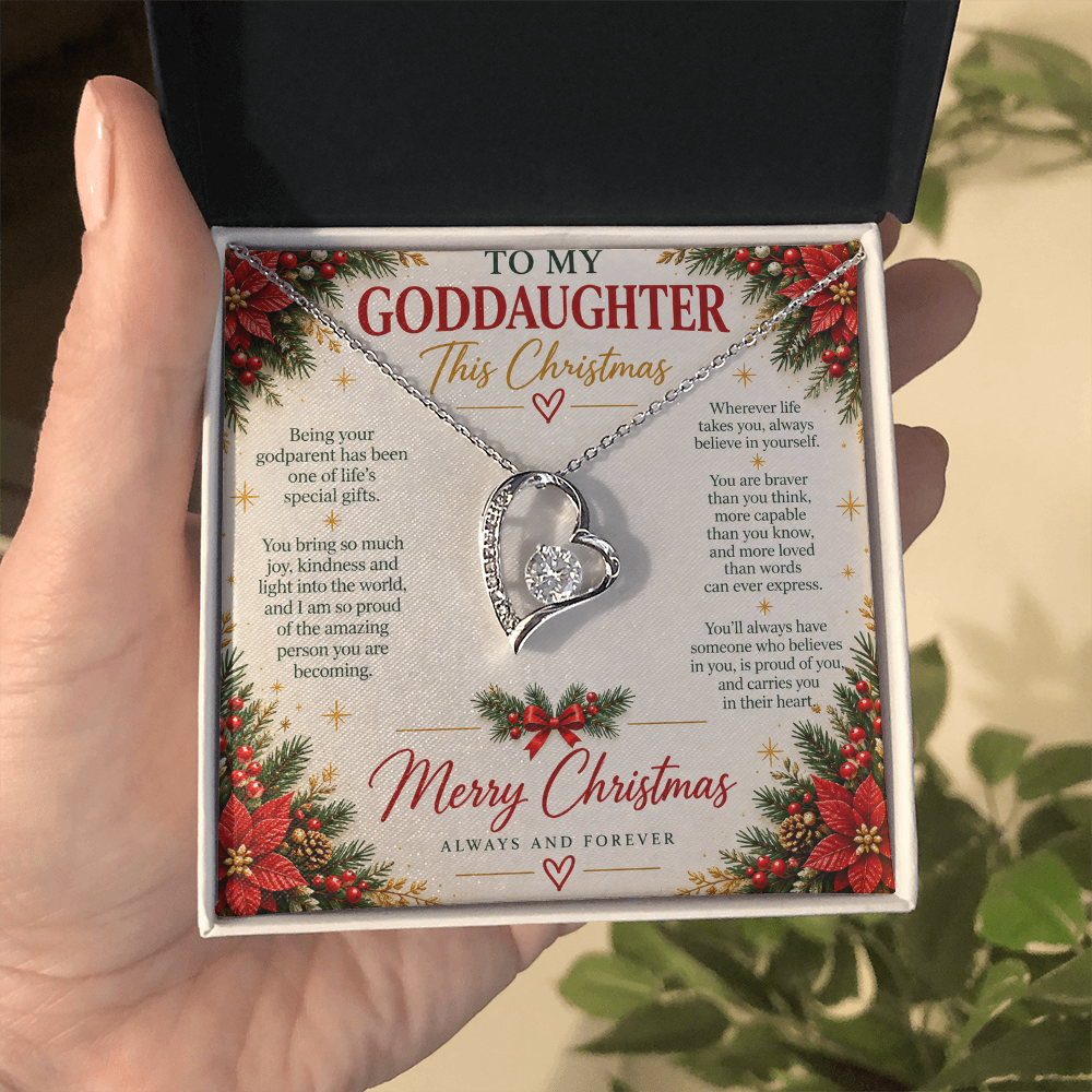To My Goddaughter - Christmas Forever Love Necklace