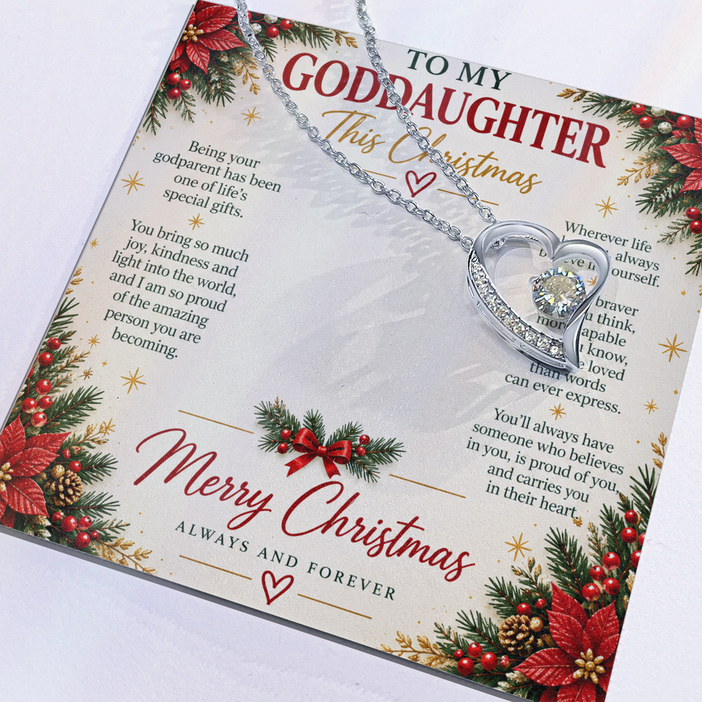 To My Goddaughter - Christmas Forever Love Necklace