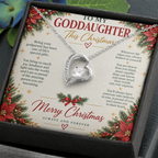 To My Goddaughter - Christmas Forever Love Necklace