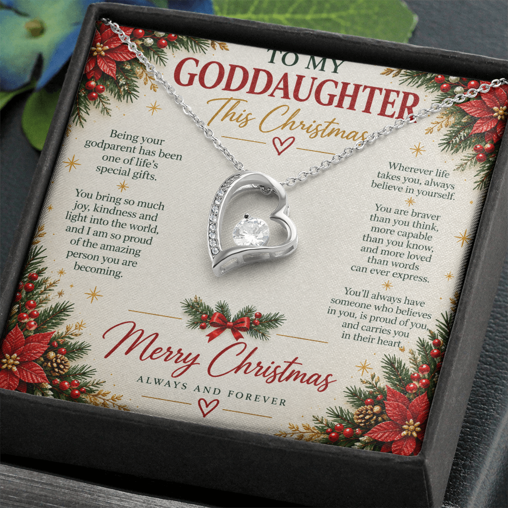 To My Goddaughter - Christmas Forever Love Necklace