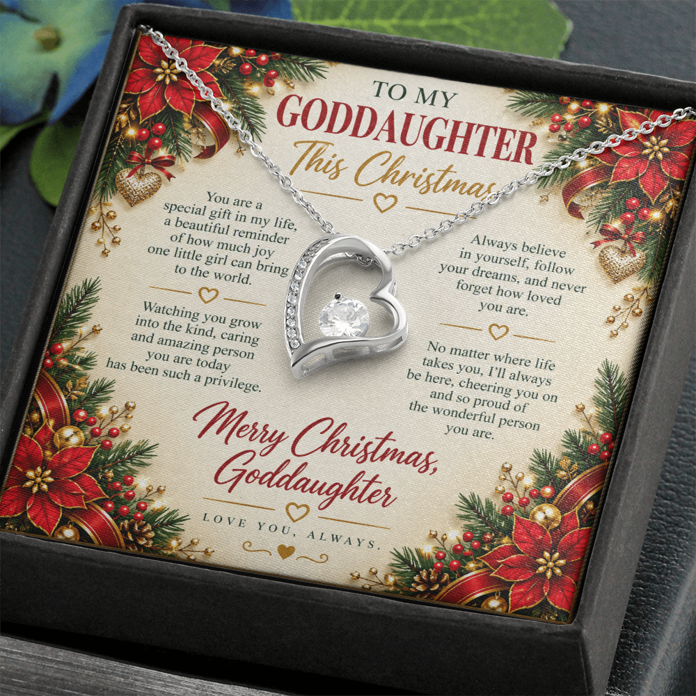 To My Goddaughter - Christmas Forever Love Necklace