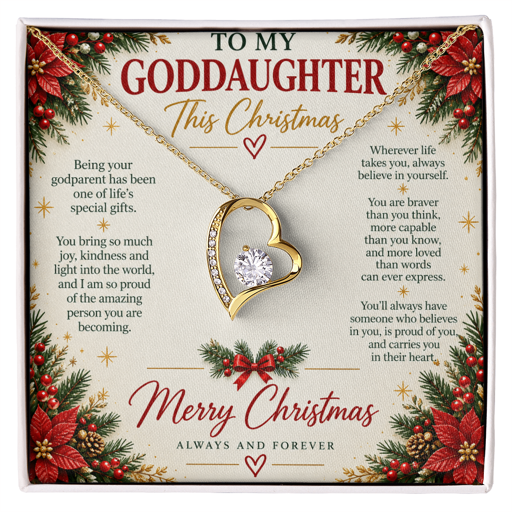 To My Goddaughter - Christmas Forever Love Necklace