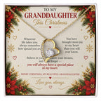 To My Granddaughter - Christmas Forever Love Necklace