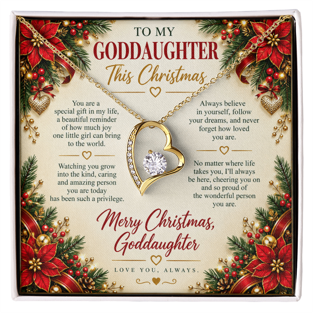 To My Goddaughter - Christmas Forever Love Necklace
