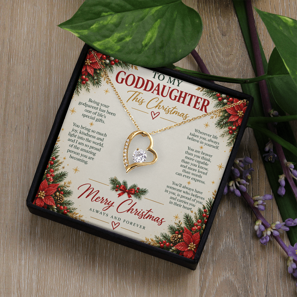 To My Goddaughter - Christmas Forever Love Necklace