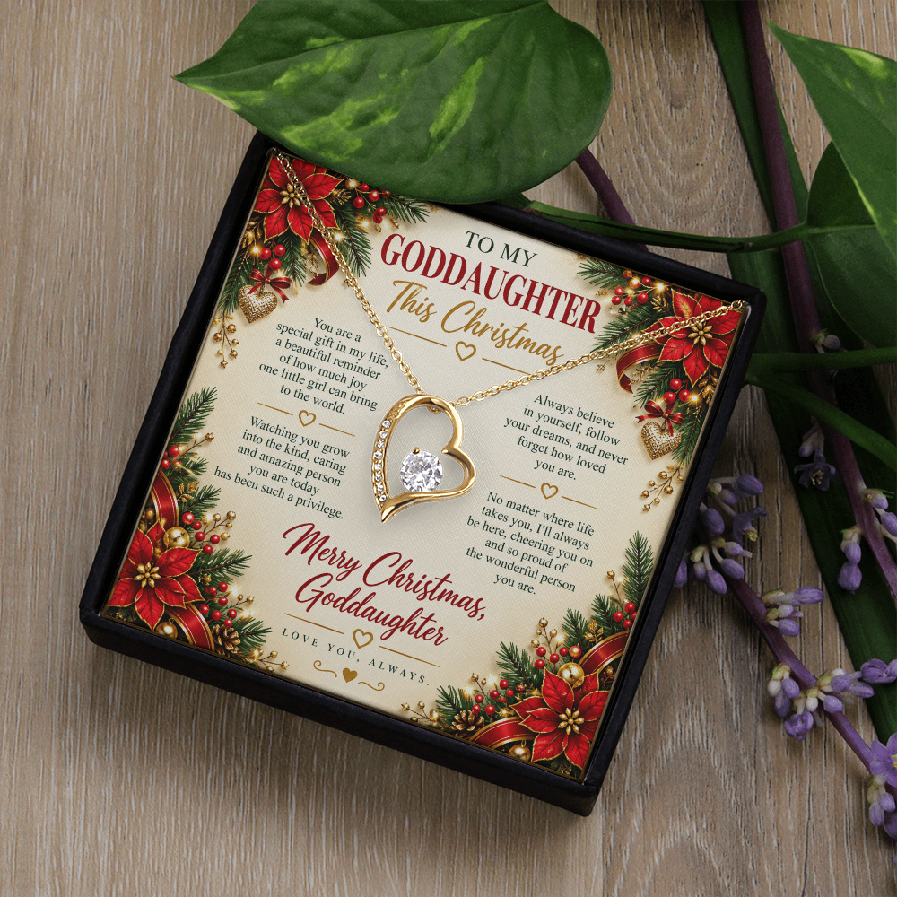To My Goddaughter - Christmas Forever Love Necklace