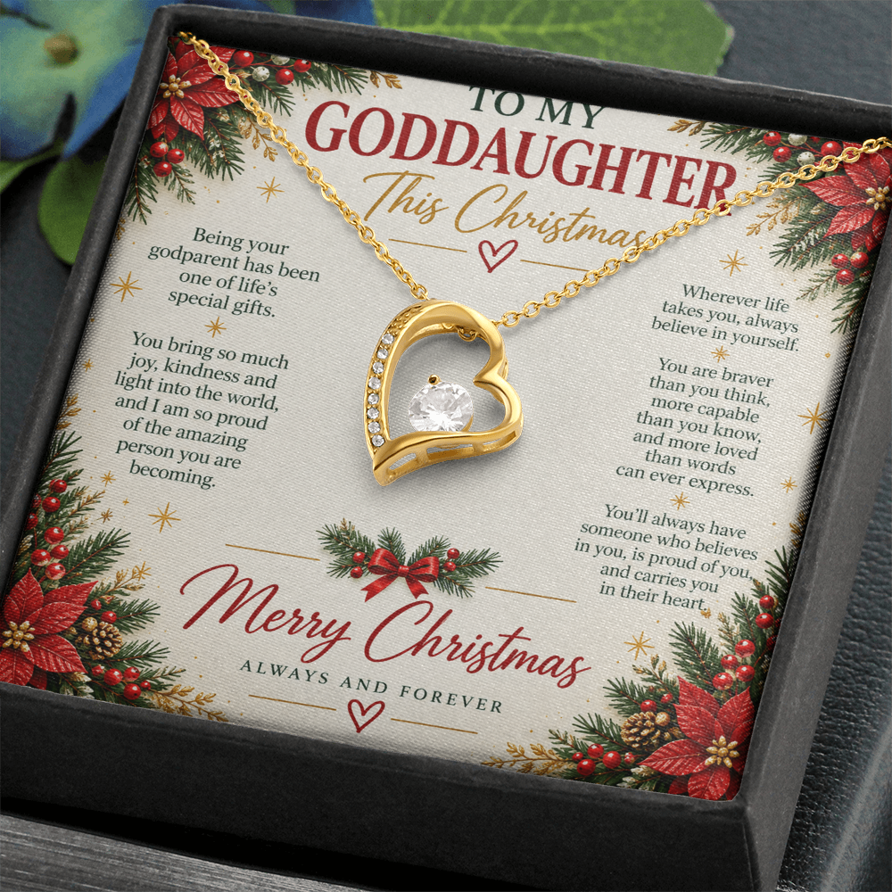 To My Goddaughter - Christmas Forever Love Necklace