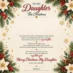 To My Daughter - Christmas Love Knot Necklace & Earring Set